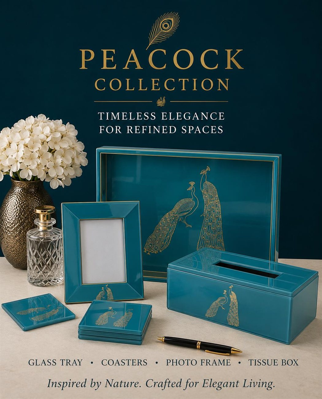 Peacock décor collection